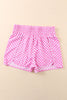 Pink Plaid High Waisted Athletic Shorts