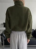 Stylish Zip-Up Long Sleeve Cropped Jacket Trendy & Lightweight Outerwear for a Chic Look by Stevvex