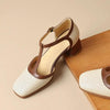 Women's Leather T-Strap Mule Sandals by FitiqueFit