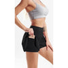 Loose-fitting High-waisted Ruffled Yoga Shorts by My Store
