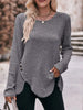 Ribbed Knit Long Sleeve T-Shirt by Simply Love