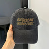American Retro Washed Denim Peaked Cap — Korean Style Vintage Baseball Hat by FitiqueFit