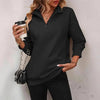 Women's Zipper Turtleneck Pullover Sweatshirt – Loose Long Sleeve by FitiqueFit