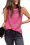 Leopard Print Round Neck Tank Top
