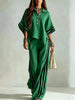 Women's Short-Sleeve Shirt & Loose Pants Two-Piece Set by FitiqueFit