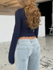 Lace Trim Long Sleeve T-Shirt by Simply Love