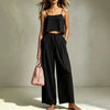 Women's Camisole & Wide-Leg Pants Two-Piece Set – Casual Summer by FitiqueFit