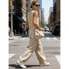 Women's Sleeveless Cardigan Top & Pants Two-Piece Set by FitiqueFit