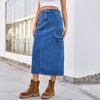European And American Summer Washed Overalls Skirt Denim Skirt