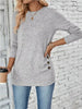 Casual Decor Button Long Sleeve T-Shirt by Simply Love