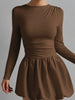 Women's Solid Color Stretch Casual Dress by FitiqueFit