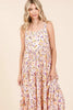 New Summer Flower Print Tiered Sleeveless Empire Maxi Dress – Elegant and Flattering Floral Dress with Empire Waist by Stevvex