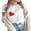 Women's Printed Crew-Neck Plus-Size Short-Sleeve Top by My Store