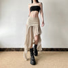 Women's Solid Color Slim-fit Street Fashion High Waist Irregular Skirt