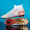 Men's Outdoor Training Gold-plated Bottom High-top Soccer Shoes by My Store