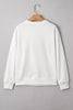 White FOOTBALL 3D Letter Graphic Crew Neck Sweatshirt by Wild and Free Boutique