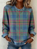Denim Collar Patchwork Pullover Knitwear Top – Women’s Street Style by FitiqueFit