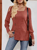 Ribbed Knit Slit Long Sleeve T-Shirt by Simply Love