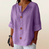 Women's V-Neck Buttoned Blouse by FitiqueFit