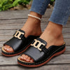 Chain Wedge Platform Peep-Toe Sandals – 5 Colors EU 36–45 by FitiqueFit