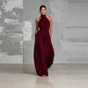 Women's Belted Pleated Jumpsuit – High-Waist Cinched Sleeveless by FitiqueFit