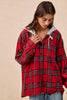 BiBi Brushed Plaid Hooded Jacket by FitiqueFit