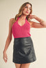Aemi + Co Ribbed Halter Neck Cami