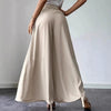 Women's High-Waist Pleated Wide-Leg Pants – Relaxed Bohemian Linen by FitiqueFit