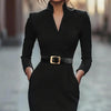 Women’s Black Bodycon Midi Dress by FitiqueFit