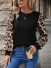Leopard Long Sleeve Round Neck T-Shirt by Simply Love