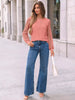 Lace Sleeve Crew Neck T-Shirt by Simply Love