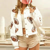 Cropped Corduroy Jacket with Button Front & Raw Hem by FitiqueFit