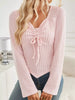 Ribbed Knit Drawstring Long Sleeve T-Shirt by Wild and Free Boutique