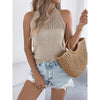 Women’s Summer Halter Tank Top – Sleeveless Racerback Knit Sweater Vest by FitiqueFit