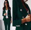 Lapel Button-Down Jacket & Slim-Fit Trousers Suit – 15 Colors XS–XXL by FitiqueFit