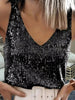 Sequin V-Neck Tank Top by Wild and Free Boutique