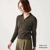 Women’s Ribbed Half-Open Collar Sweater by FitiqueFit
