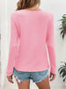 Waffle Knit Button-Detail V-Neck T-Shirt by Simply Love