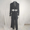 Women's Plus Size Wide Leg Elegant Pant Set by FitiqueFit
