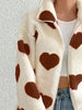 Cute Heart Zip Up Drop Shoulder Furry Jacket Cozy & Trendy Cold-Weather Essential Warm Soft Winter Jacket For Your Girl by Stevvex