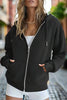 Women’s Zip Up Crop Sweatshirt – Fleece Lined Casual Hoodie by FitiqueFit