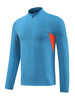 Men's Plus Size Long Sleeve Active T-Shirt with Zipper by Simply Love