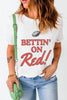 Letter Graphic Round Neck Short Sleeve T-Shirt by Wild and Free Boutique