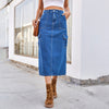 European And American Summer Washed Overalls Skirt Denim Skirt