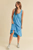 High-Low Hem Scoop Neck Midi Comfortable Tank Dress For Women Modern Chic, Versatile Design with Trendy High-Low Hem, Perfect for Casual & Elevated Looks by Stevvex