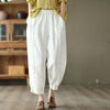 Women's High-Waist Solid-Color Capri Harem Pants by FitiqueFit