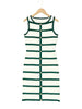Contrast Stripe Knit Sleeveless Midi Dress – 5 Colors, S–L