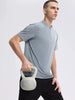 Men's Quarter Zip Short Sleeve Active T-Shirt by Simply Love