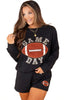 Black GAME DAY Football Graphic Pullover and Shorts Set by Wild and Free Boutique