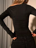 Off-Shoulder Ruched Long Sleeve T-Shirt by Simply Love